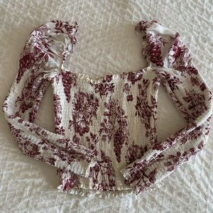 Reformation long sleeve top - size small